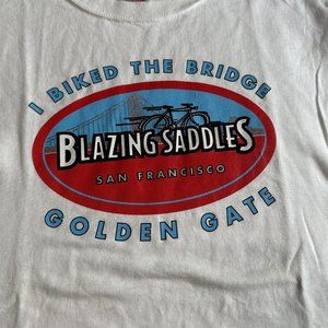 Blazing Saddles San Francisco I Biked The Bridge Medium White Golden Gate